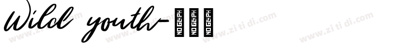 Wild youth字体转换